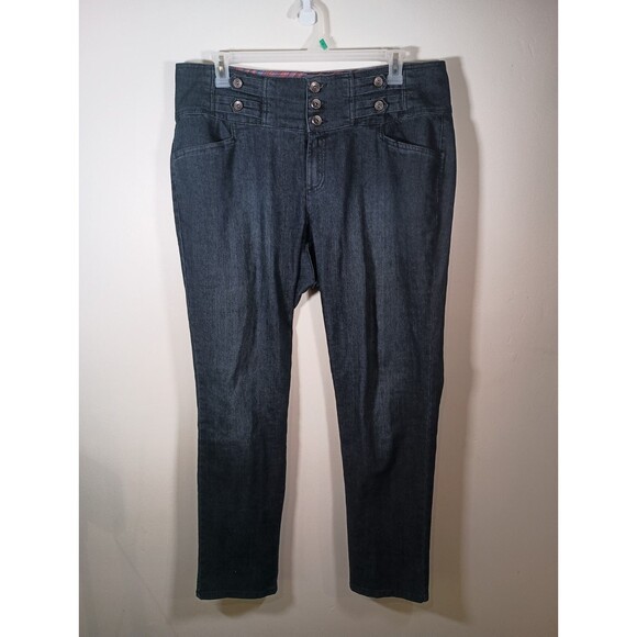 Torrid Womens Dark Wash Denim 3 button Zip Trousers Pants Pockets Plus Size 22 - Picture 1 of 8